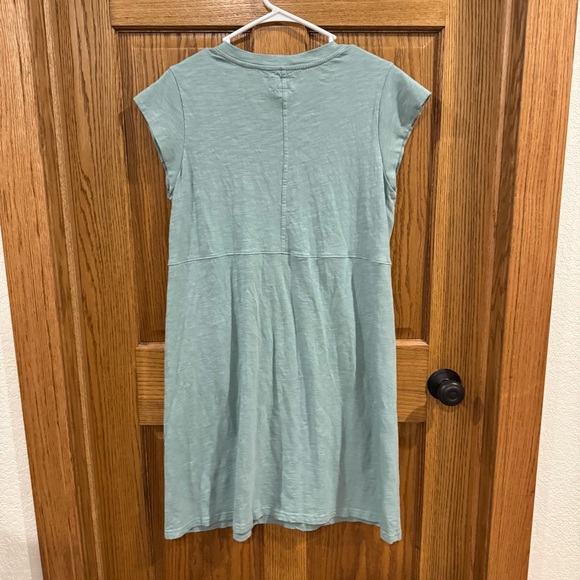 Pact Organic Cotton V-Neck Casual Dress – Size Large – Soft Blue Sage - Picture 3 of 5